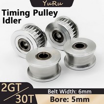 V벨트풀리 브이벨트 타이밍 2GT2M 17 치아 보어 5mm GT2 17T 너비 6mm K 테피 텐셔닝 개방형 동기 3D 프린터 부품, 3.5mm - 6mm no teeth - 1 개