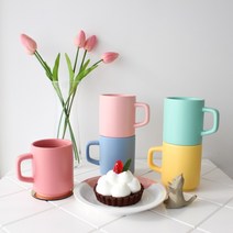 쿠엔토 솜사탕 홈 카페 선물용 머그컵 8색 350ml - 12oz, 민트, 상세 설명 참조