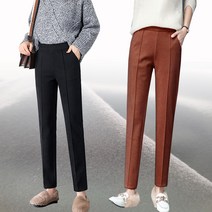 야호 여성용 모직통바지 스판 기모바지 모직팬츠 와이드팬츠