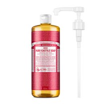 닥터브로너스 퓨어 캐스틸 솝 로즈 950ml + 전용펌프, 단품