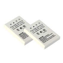 배터리 카메라용 밧데리 EN EL5 EN-EL5 니콘 Coolpix P90 P100 P5000 5200 7900 530 1400mAh 카메라 배터리, 02 2 Battery