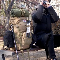 레인커버 장기여행 대용량 백팩 수납력 밀리터리 초대형 배낭 생존가방 무박산행 몰리, 블랙