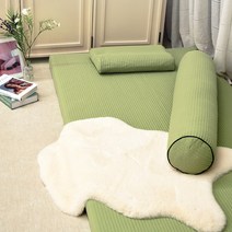 마벨러스홈데코 말아쓰는 편안한 마이크로 화이바 누빔 스펀지 매트리스 수면매트 토퍼 싱글 퀸 벨트 증정, 그레이