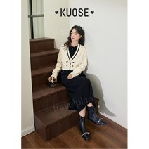 KUOSE 쿠오세원피스 가디건 투피스 세트