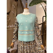 써스데이아일랜드 모헤어 자카드 베스트(T216MVT143W)(1331252)