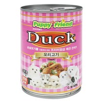 퍼피 강아지 오리고기 대용량 캔 통조림 간식 400g, 9개