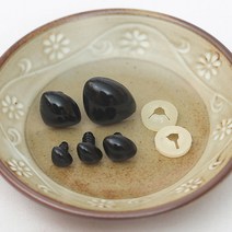 [대량구매]민자삼각코(인형코)(100개), 25mm 블랙 100개