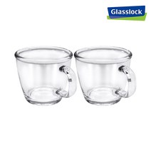 글라스락 강화유리컵+유리잔 2p 세트, 1개, 05. 글라스락 유리 커피잔 2p