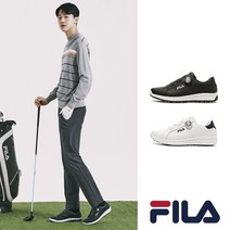 FILA 스파이크리스 다이얼 골프화 남성 화이트(천연소가죽)