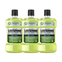 리스테린 내추럴 그린티 마일드 구강청결제, 250ml, 3개
