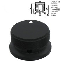 하이엔드 CNC 가공 34x20 38X20X6mm 직경 알루미늄 합금 전위차계 컨트롤 노브 볼륨 오디오 인코더 캡 1 개, [03] 38X20X6mm, 03 38X20X6mm