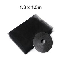 방충망 모기장 틀 교체 주름 폴딩도어 자바라 시공 현관 방범 미세먼지 제작 셀프 슬라이드 상가 여닫이 접이식 실내 곤충 플라이 모기 창 스크린 안티 도어 메쉬 안티 주방 창 홈, 검정 1.3 x 1.5m, 2개