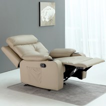 썬퍼니처 가구 1인용 수동 리클라이너 소파 7104 7108 5124 가죽 독립스프링 컵홀더 오리털 제로월 방문설치, 7104 수동 라이트베이지