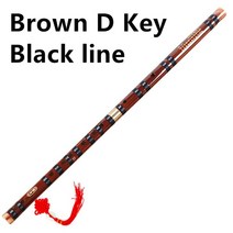 대나무 플루트 목관악기 C D E F G 키 Dizi Transversal Fluta 5 가지 색상, [02] Brown D key Black