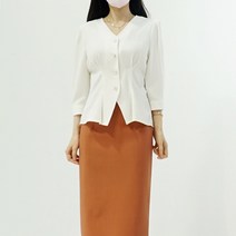 브이넥 핀턱 페플럼 어깨 셔링 쉬폰 블라우스