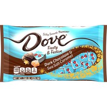 DOVE PROMISES 다크 초콜릿 바다 소금 캐러멜 홀리데이 캔디 7.94온스 백