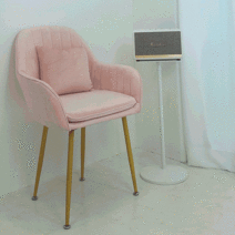 [엘라화장대의자] [이드가구] 프렌치 빈티지 엔틱가구 핑크 엔틱 화장대 의자 스툴 R1358, 단품