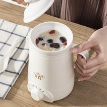 슬로우 쿠커 라면 끓이는 기계 작은 전기 밥솥 세라믹 수프 홈 죽 유물 BB 미니 새둥지, [2] 국화 옐로우