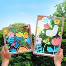 DIY 아크릴 압화 액자 만들기 20x20cm 그림그리기 나무 탁상 원목, 2.한겹20x30cm