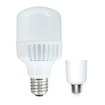 금호전기 고와트 LED벌브 27W 주광6500K E39 EL 100W급 변화소켓 포함 2개입, 화이트