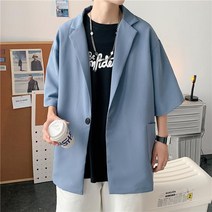 반팔 7부 블레이저 자켓 하객룩 아우터 여름 마이
