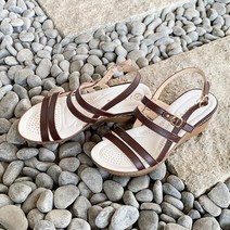 제이슈 소가죽 뮤지 경량 통굽 스트랩 샌들 5cm