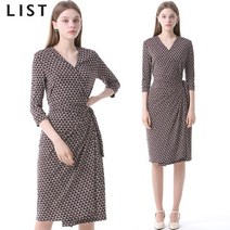 쉬즈미스 쉬즈미스 세인트 랩오버 프린트 원피스