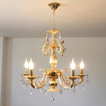 데코하우스 인기고급샹들리에조명모음_완조립상품(당일발송)주방식탁안방거실조명등, 13_골드라인5등P/D