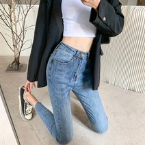 예쁜 셀럽 짱짱 팬츠 포인트 날씬 플레어 복고 연청 편한 스키니진 스판