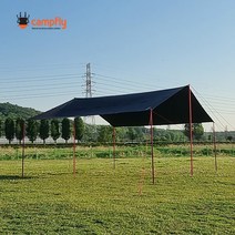 블랙쿨타프 블랙코팅타프 대형풀세트550x440(스킨+폴대+스트링+스토퍼+팩+가방) / 감성캠핑 / 대형렉타스킨, 대형사이드월440X200