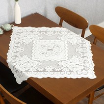 로맨틱 프렌치 레이스 테이블보 76*76cm 정사각형 사이즈, 1세트