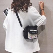 미뇽 곰 무지개 여행용 크로스백