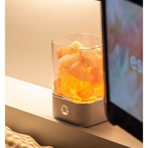 불면증완화 꿀잠 릴렉싱 원석 아로마 디퓨저 겸용 무드등, 블랙, 편백오일