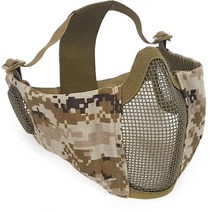 서바이벌 안면 보호 마스크 특수마스크 하프철메시, 블랙