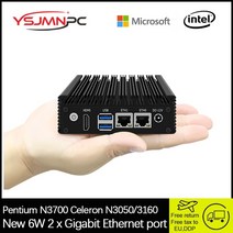 산업용 컴퓨터 PC x86 소프트 라우팅 셀러론 n3050n3160n3700 미니 6w 저전력 팬리스 포켓 에너지 절약 마이크로, 펜티엄 n3700, 유럽 ​​연합, 램 없음 스토리지 없음