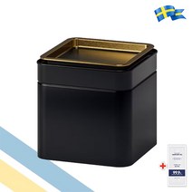 이케아 BLOMNING 커피 차 틴 케이스 박스 블랙 블롬닝 [code-1] + 일회용 손소독제 2p, 블랙 틴 케이스 1개