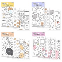굿즈 리무벌스티커 놀이북 리무벌, 순덕이크루 내가 색칠하는 스티커 4p세트 (20개)