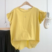 바이미쓰리 / 라이크 튤립소매 코튼 블라우스(3color)