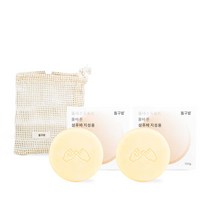 동구밭 올바른 샴푸바 지성용 2개입 + 순면 거품망 천연 비누, 샴푸바 지성용 2개입 + 거품망 1개