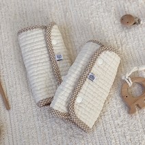 올포홈 면누빔 아기띠 침받이 KC인증, 아이보리 1세트, 1세트