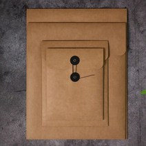 디작소 디자인 문구 단추 봉투(대) 5장, 8x10 화이트