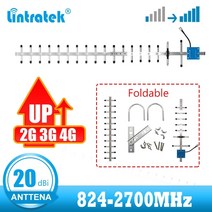 20 dBi 2G 3G 4G 셀룰러 증폭기 야외 야기 안테나 GSM CDMA UMTS LTE B7 신호 부스터 리피터 용 824MHz 2700MHz