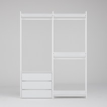 동서가구 팬타 포스코 스틸 시스템 드레스룸_1600 서랍 행거 4colors DF643474, 화이트