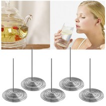 다기 세트 5pcs 튼튼한 보편적 인 주전자 여과기 스테인리스 차 주입기 가정 teaware는 재사용 할 수있는, 02 L