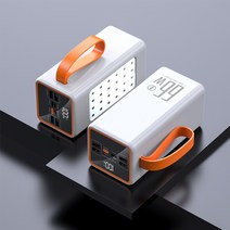 보조 배터리 100000mAH 대용량 초대용량 배터리 급속 고속 충전 MK140BB 미니 파워뱅크 스마트폰 캠핑, 화이트