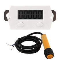 LCD 디지털 0-99999 카운터 5 자리 숫자와 마그네틱이있는 근접 스위치 센서, 하나, 하얀색