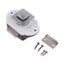 푸시 버튼 래치 캐비닛 도어 캐치 RV 요트 용 열쇠가없는 찬장 잠금 장치 Motorhome Camper Caravan 설치가 용이함 104975, 3