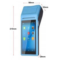 포스기 키오스크 P58-S1 핸드 헬드 PDA 안드로이드 8.1 열 영수증 프린터 블루 고속 인쇄 터미널, 한개옵션0