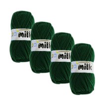 [앵콜스] 밀크실 100g Milk (입문자용 목도리&모자실로 추천), (4볼묶음) 15 그린
