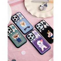 디자인스킨 [디자인스킨]아이폰 코듀로이 자수 카드 포켓 파티 케이스, 선택완료, 그린-비코/13미니